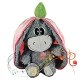 TaimeiMao Atmendes Kuscheltier, Schlafender Esel, Plüschtier schlafender Esel mit Atembewegung und Musik, Baby Spielzeug ab Geburt, Babyparty und Neugeborenen Geschenk
