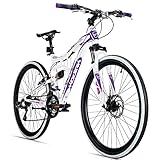 Bergsteiger Kodiak 24 Zoll, 26 Zoll, 29 Zoll Mountainbike, Scheibenbremse, 21 Gang-Schaltung, Vollfederung, Fully MTB für Jungen, Mädchen, Damen & Herren