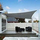 AXT SHADE Sonnensegel Wasserdicht Rechteckig 2,5x3m Wetterschutz Sonnenschutz PES Polyester mit UV Schutz für Terrasse Balkon Garten-Grau Anthrazit