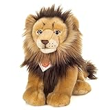 Teddy Hermann 90480 Löwe sitzend 30 cm, Kuscheltier, Plüschtier mit recycelter Füllung