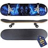BEST SPORTING Skateboard Lion – Robustes Holzdeck & ABEC 5 Kugellager für Anfänger & Fortgeschrittene – Skateboard Löwe
