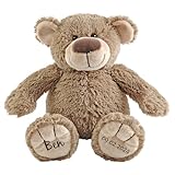mamir home Geschenk mit Name Geburt Jungen Mädchen | Teddybär 27 cm | Name & Geburtsdatum | Geschenkidee zur Geburt | Geburtsgeschenk (klein)