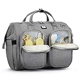 Pomelo Best Wickeltasche mit wasserdicher Wickelunterlage und 2 Kinderwagen Haken verstellbare Schultergurt multifunktionale Umhängetasche Reisetasche für Unterwegs