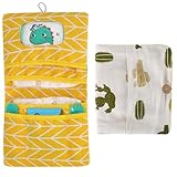 Wickeltaschen-Organizer, 2-in-1-Organizer und Kosmetiktasche, kleine Wickeltasche für Mütter unterwegs, für Windeln, Creme, Feuchttücher, Baby-Organizer (Kaktus)