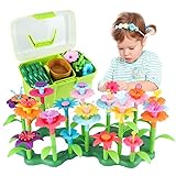 CENOVE Blumengarten Spielzeug für 3-6 Jährige Mädchen, DIY Bouquet Sets mit Aufbewahrungskiste, Kunst Blumenarrangement Geschenk für Mädchen und Jungen (130PCS)