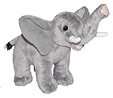 Wild Republic Wild Calls Elefant, Elektronisches Kuscheltier, Spielzeug für kleine Kinder, Stofftier mit Funktion, Mädchen-Geschenke, Authentische Tiergeräusche für Kinder, 20 cm