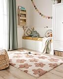benuta Lytte Kinderteppich Gobi - Rosa 80x150 cm - Kunstfaser - Rechteckig & im Style: Kindermotive, Scandi Living - Pflegeleicht für Kinderzimmer, Wohnzimmer, Schlafzimmer