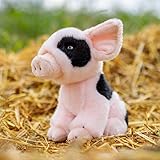 Unbekannt Ferkel Animigos Kuscheltier in schwarz-rosa - Schweinchen Animigos Stofftier Plüschtier