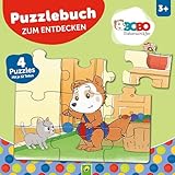 Bobo Siebenschläfer Puzzlebuch zum Entdecken: 4 Puzzles mit je 12 Teilen | Für Kinder ab 3 Jahren
