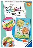 Ravensburger 18241 BeCreative String Arti Butterflies Kreative Fadenbilder mit Schmetterling und Blüten, für Kinder ab 6 Jahren