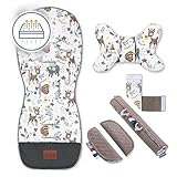 Atmungsaktive Sitzauflage Kinderwagen, Sitzauflage Buggy Sommer - Kinderwagen Zubehör - Universal - Kinderwagen Einlage mit Anti-Schock-Kissen, buggy einlage sommer – Bambi Dream