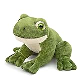 lilizzhoumax Grün Frosch Kuscheltier 12cm/5”, Simuliertes Tier Frosch Plüschtier, Kawaii Kuscheltier Frosch, Realistische Frosch Plüschspie Spielzeug für Wilde Tiere, Geschenk für Freunde und Kinder