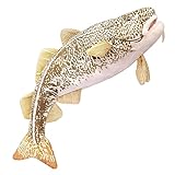 lilizzhoumax Kabeljau Fisch Plüschtier 42cm/16” Simuliertes Tier Plüsch Spielzeug für Wilde Tiere Geschenk für Kinder