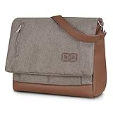 ABC Design Wickeltasche Urban - Crossbody Bag mit Baby Zubehör – Messenger Bag - großes Hauptfach - breiten Schultergurt - Polyester - Farbe: nature