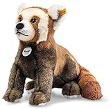 Steiff National Geographic Bendi Roter Panda, Original Plüschtier 30 cm, Wildtier Plüschpanda sitzend, Kuscheltier für Kinder, Spielen, Kuscheln & Lernen, waschbar, Stofftier rotbraun (024443)