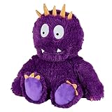 Warmies Lila Monster-Teddy mit Gewicht, heißes oder kaltes Plüschtier, leicht duftend mit französischem Lavendel, vollständig beheizbares Wärmekissen zur Angst- und Stresslinderung