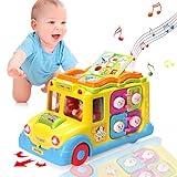 Baby Spielzeug Pädagogisches Intellektuelles Bus ab 12 18 Monate Tiergeräuschen/Musik/ Bewegung Musikalischer Kinderspielzeug ab 1 2 3 Jahre Mädchen Junge Geschenk