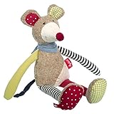 SIGIKID 38693 Maus Patchwork Sweety Mädchen und Jungen Kuscheltier empfohlen ab Geburt mehrfarbig