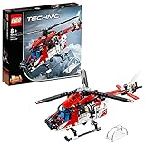 Lego 42092 Technic Rettungshubschrauber Bauset, 2-in-1 Flugzeug Spielzeug für Jungen und Mädchen ab 8 Jahren