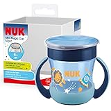 NUK Mini Magic Cup Trinklernbecher mit Leuchteffekt | 6+ Monate | 160 ml | auslaufsicherer 360°-Trinkrand | ergonomische Griffe | BPA-frei | Löwe (blau)