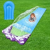 Golgner 480 * 70cm Wasserrutsche Garten für Kinder, Aufblasbare Wasserrutsche, Wasser Rutsche, Single Water Slide mit Bodyboards, Eingebautem Sprinkler, für Rasen Garten und Outdoor