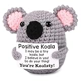 Pocket Hug Positive Koala Positive Geschenke Emotional Support Kuscheltier Kreative Strickwolle Koala Puppe Inspirierende Handgemachte Strickpuppe Mutmacher Geschenk Positive Kartoffel Deutsch Ersatz