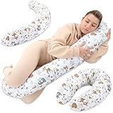 Totsy Baby Stillkissen XXL Seitenschläferkissen Schwangerschaftskissen Lagerungskissen - Baumwolle Pregnancy Pillow Erwachsene - 190 cm Hirsch