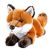 Teddys Rothenburg Kuscheltier Fuchs liegend rotbraun 30cm (mit Schwanz) Plüschtier