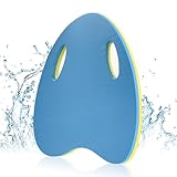 Schwimmbrett Kinder & Erwachsene, Premium Swimming Board, Kickboard mit Griffmulden, Schwimmhilfe Für Schwimmübungen Und Training (Blau A-förmig)