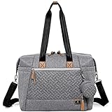 Dikaslon Wickeltasche mit Schnullertasche und Wickelunterlage, Große Reisewindeltasche für Mama und Papa, Multifunktions-Babytasche für Jungen und Mädchen (Grau)