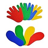 ZHOUL 8 Paare Hände und Füße Spiel 4 Farb Spielzeug für Kinder Spring Spiel Matte Sport Musculation Indoor Außen Spiel Requisiten für Kinder