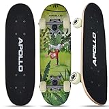 Apollo Kinder Skateboard, | kleines Komplett Board mit ABEC 3 Kugellagern und Aluminium Achsen | Coole Designs für Kinder | Cruiser Boards für Mädchen und Jungs | Kinder Skateboard ab 3 Jahre