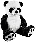 BRUBAKER XXL Panda 100 cm groß Stofftier Plüschtier Kuscheltier Teddybär