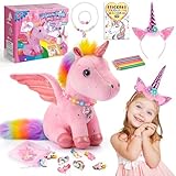 EUCOCO Einhorn Geschenke für Mädchen, Einhorn Spielzeug ab 4 5 6 7 8 Jahre Mädchen Kuscheltier Geschenke (Rosa)