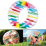 infactory Hamsterrad für Kinder: Aufblasbares Kinder-Zorbing-Rad 72 cm Innendurchmesser & 13 Bällen (Hamsterrad für aufblasbar, Aufblasbares Laufrad, Spielsachen)