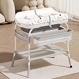 Baninni 2-in-1 Wickeltisch mit Badewanne Ramona, Grau