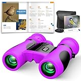Kinder Fernglas Vergrößerung 8X21, Geschenke Junge 3-12 Jahre Kinderfernglas Spiele Kinder ab 4-12 Jahren, Stoßfestes Kompaktes Fernglas - Weihnachts Geschenke