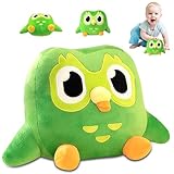 Green Owl Plush, 20 cm Eule Stofftier, Cartoon Grüne Eule Kuscheltier, Green Owl Plush Toy, Duo Plüschtier, Weiche Eule Stofftier Kuscheltier, Stuffed Owl Toy, Soft Birthday Gifts Children Toy