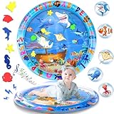BGIUSQF Wassermatte Baby, Wassermatte Baby BPA Frei Süßer Delphin Wasserspielmatte Baby 63 x 63 cm Baby Aquarium, Spielmatte Baby Aufblasbares Wassermatte für Baby ab 3 6 9 Monate