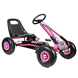 bopster - Go-Kart mit Pedalen und aufblasbaren Reifen Go-Kart-Fahren Kinder Jungen Outdoor - Rosa