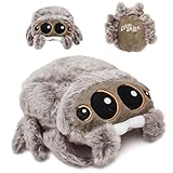 Hengrongshen Kuscheltier spinne, 21 cm springspinne stofftiere weiche und realistische, spinne Kuscheltier mit großen Augen für Geschenk Erwachsene und Kinder