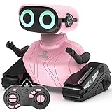GILOBABY Roboter Kinder, Ferngesteuerter Roboter Spielzeug, RC Roboter mit LED-Augen und Musik, Kinderspielzeug Geschenk für Mädchen Geburtstag ab 3 Jahre (Rosa)