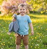 Efie Bio-Kuscheltier Gans groß grau – Bio Baumwolle (KBA), recycelte Füllung, waschbar & Allergiker geeignet – nachhaltig & handgefertigt – Made in Germany