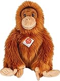 Teddy Hermann 92946 Affe Orang Utan sitzend 40 cm, Kuscheltier, Plüschtier