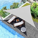 JAMATA Sonnensegel Dreieckig 3x3x4.30m,Wasserdicht & UV-Schutz,Hochwertiges Oxford-Gewebe,Idealer Sonnenschutz für Terrasse,Garten & Balkon,Inklusive Montageseilen und D-Ringen,Einfache Installation