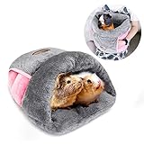 RANYPET Meerschweinchen Bett Kuschelhöhle Warmes Fleece Gemütliche Haus Bettwäsche Schlafkissen Käfig Nest für Kleintier Eichhörnchen Chinchilla Kaninchen Igelkäfig Zubehör
