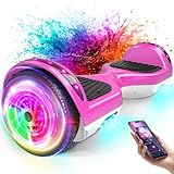 Hoverboard with 6.5' LED Wheels & Headlight, Power by Dual Brushless Motor, Self Balancing Scooters for Kids