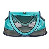 Deryan Kleinkind Reisebett mit Matratze ab Geburt bis 4,5 Jahre - Pop Up Kleinkindbett Babyzelt in 2 Sekunden aufgestellt - inkl. Moskitonetz & Reisetasche - 136x84x62cm (Ocean)
