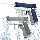 Wasserpistole Kinder 2 Stück Wasserpistolen Klein Wasserspritzpistole Reichweite 10 Meter Water Gun für Kinder Sommer Freien Pool Strand Wasserspielzeug (Blau+Grau)