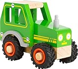 Kinder-Traktor aus Holz mit gummierten Rädern (Small Foot)
